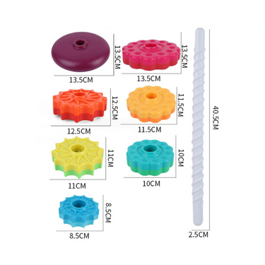 ColorSpin Tower | Develops creativity and motor skills - Colorful and interactive toy